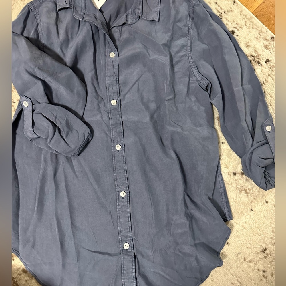 New💕 Infinity blue tencel button shirt - Picture 7 of 8